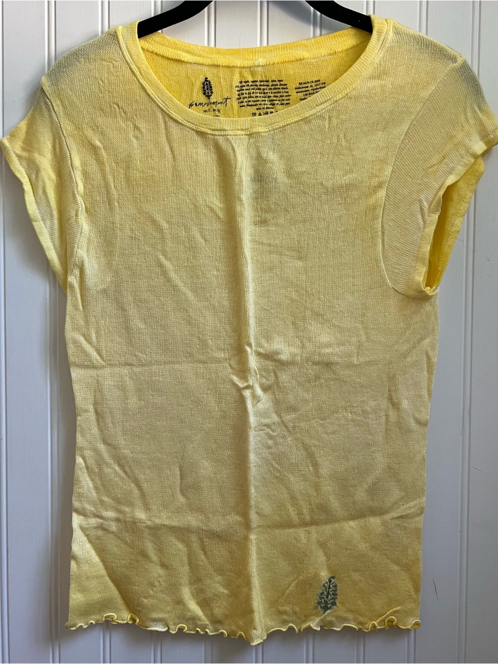 Free People FP Movement Double Point Tee in Daylight Size M/L NWT